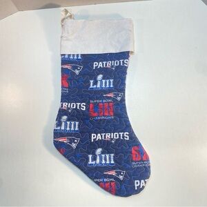 New‎ England Patriots NFL Handmade Quilted Christmas Stocking Super Bowl LIII 53